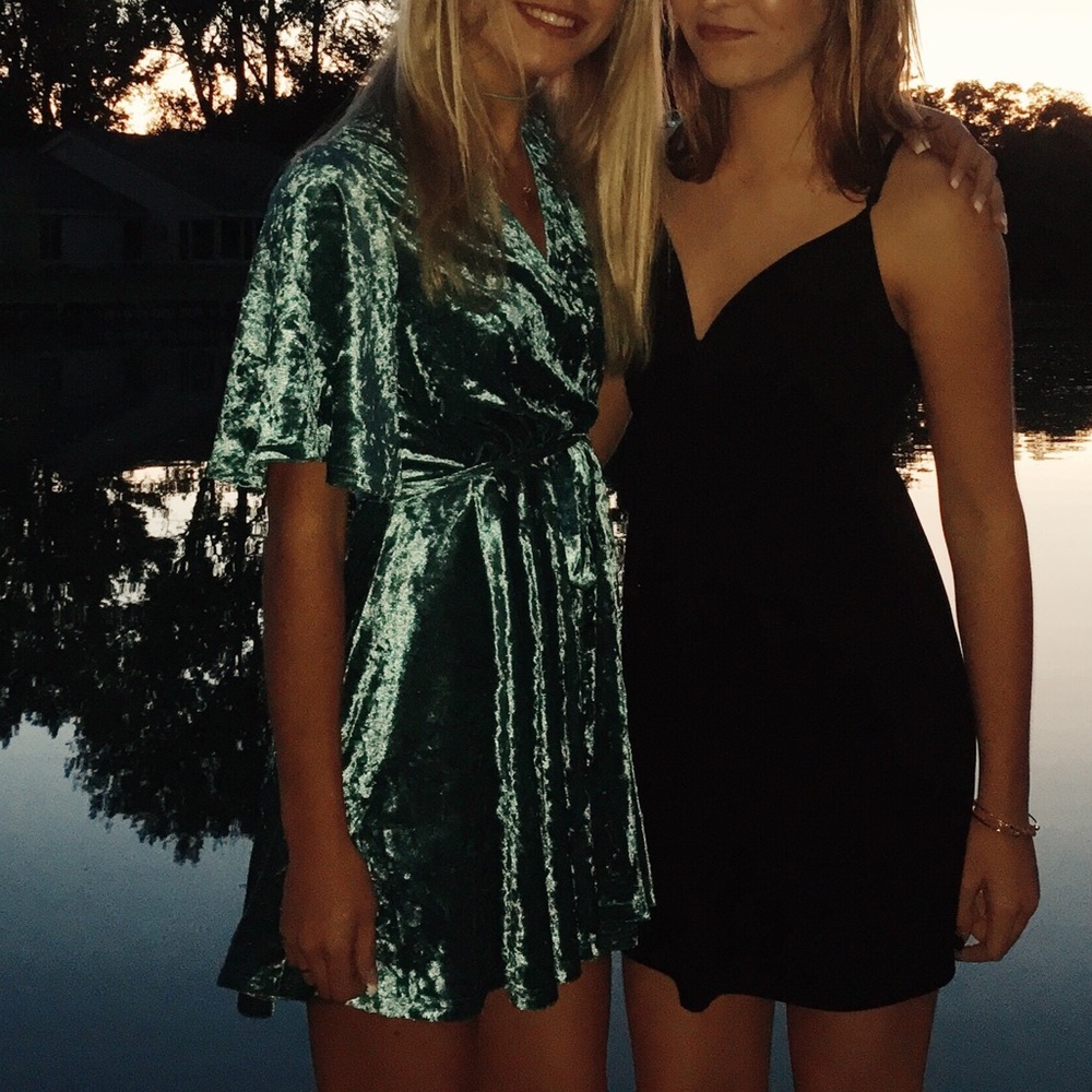 Velvet blue dress